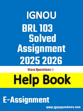 IGNOU BRL 103 Solved Assignment 2025 2026