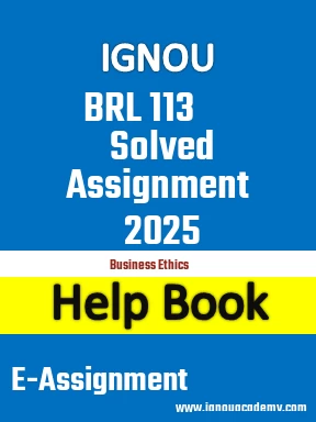 IGNOU BRL 113 Solved Assignment 2025