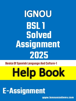 IGNOU BSL 1 Solved Assignment 2025
