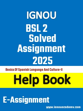 IGNOU BSL 2 Solved Assignment 2025