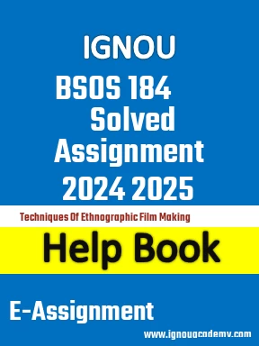 IGNOU BSOS 184 Solved Assignment 2024 2025