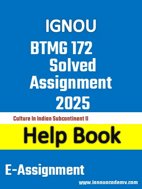 IGNOU BTMG 172 Solved Assignment 2025