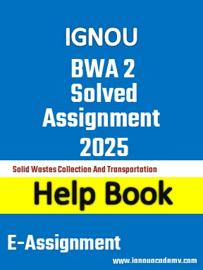 IGNOU BWA 2 Solved Assignment 2025