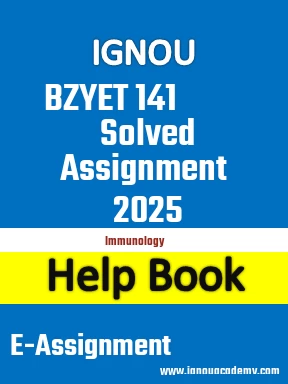 IGNOU BZYET 141 Solved Assignment 2025