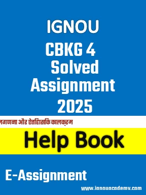 IGNOU CBKG 4 Solved Assignment 2025