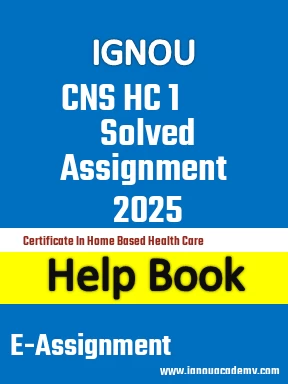 IGNOU CNS HC 1 Solved Assignment 2025