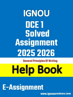 IGNOU DCE 1 Solved Assignment 2025 2026