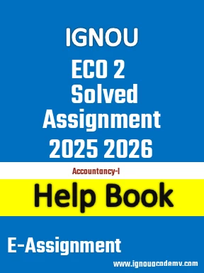 IGNOU ECO 2 Solved Assignment 2025 2026