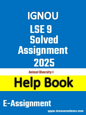 IGNOU LSE 9 Solved Assignment 2025