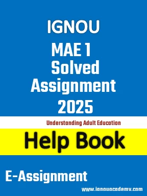 IGNOU MAE 1 Solved Assignment 2025