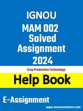IGNOU MAM 002 Solved Assignment 2024