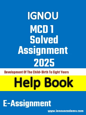 IGNOU MCD 1 Solved Assignment 2025