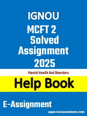 IGNOU MCFT 2 Solved Assignment 2025