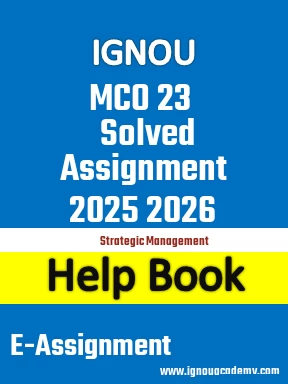 IGNOU MCO 23 Solved Assignment 2025 2026