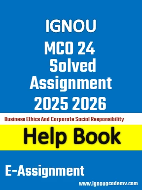 IGNOU MCO 24 Solved Assignment 2025 2026