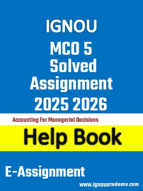 IGNOU MCO 5 Solved Assignment 2025 2026