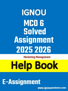 IGNOU MCO 6 Solved Assignment 2025 2026