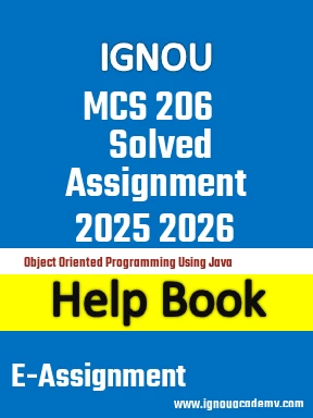 IGNOU MCS 206 Solved Assignment 2025 2026