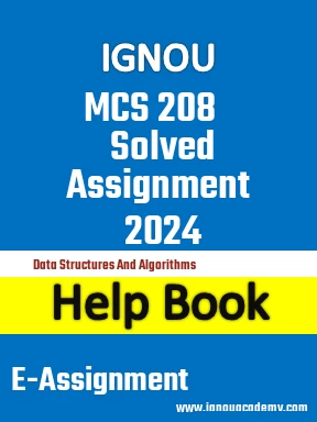IGNOU MCS 208 Solved Assignment 2024