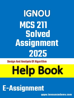 IGNOU MCS 211 Solved Assignment 2025