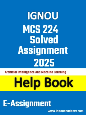 IGNOU MCS 224 Solved Assignment 2025