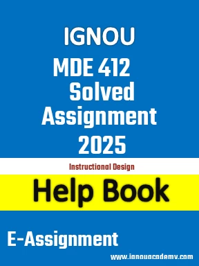 IGNOU MDE 412 Solved Assignment 2025