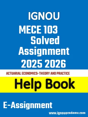 IGNOU MECE 103 Solved Assignment 2025 2026
