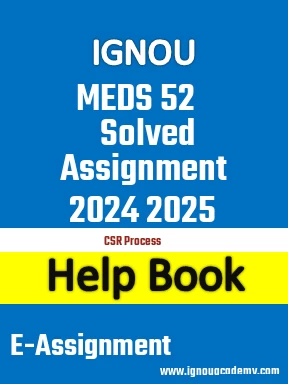 IGNOU MEDS 52 Solved Assignment 2024 2025