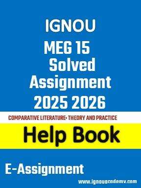 IGNOU MEG 15 Solved Assignment 2025 2026
