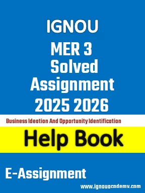 IGNOU MER 3 Solved Assignment 2025 2026