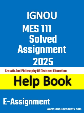 IGNOU MES 111 Solved Assignment 2025