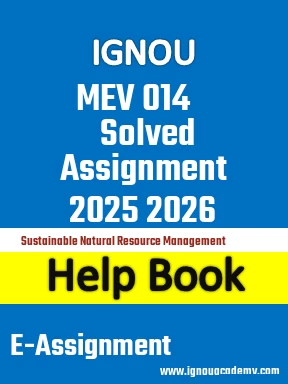 IGNOU MEV 014 Solved Assignment 2025 2026
