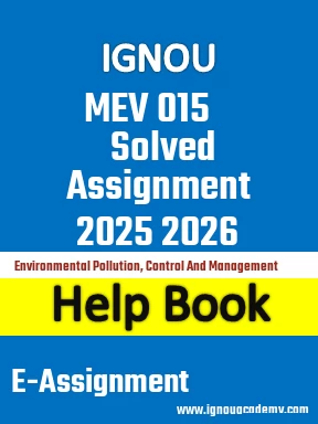 IGNOU MEV 015 Solved Assignment 2025 2026