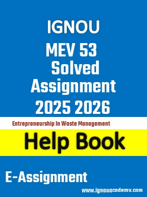 IGNOU MEV 53 Solved Assignment 2025 2026