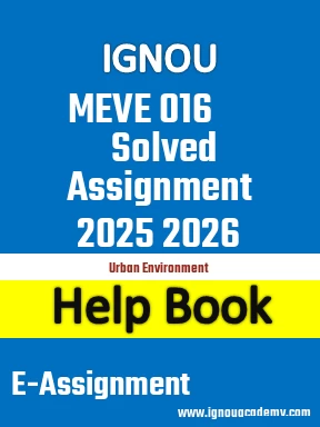 IGNOU MEVE 016 Solved Assignment 2025 2026