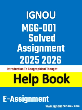 IGNOU MGG-001 Solved Assignment 2025 2026