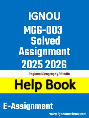 IGNOU MGG-003 Solved Assignment 2025 2026