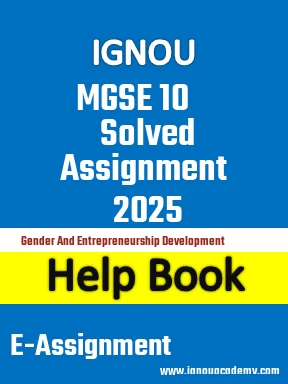 IGNOU MGSE 10 Solved Assignment 2025
