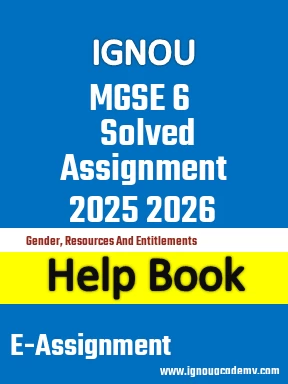 IGNOU MGSE 6 Solved Assignment 2025 2026