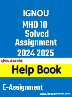 IGNOU MHD 10 Solved Assignment 2024 2025