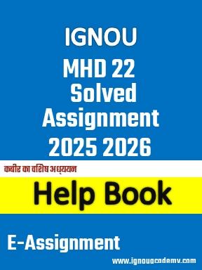 IGNOU MHD 22 Solved Assignment 2025 2026