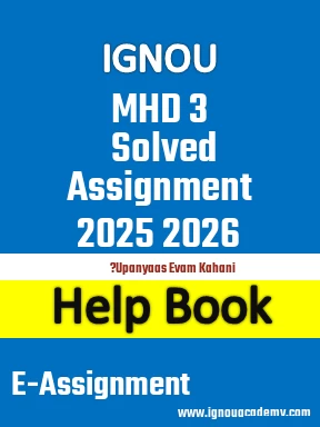 IGNOU MHD 3 Solved Assignment 2025 2026