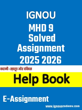 IGNOU MHD 9 Solved Assignment 2025 2026