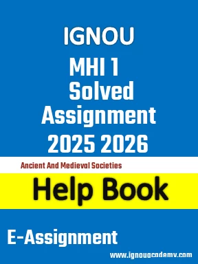 IGNOU MHI 1 Solved Assignment 2025 2026
