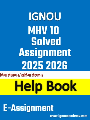 IGNOU MHV 10 Solved Assignment 2025 2026