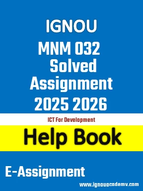 IGNOU MNM 032 Solved Assignment 2025 2026