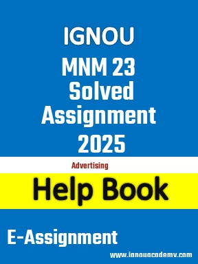 IGNOU MNM 23 Solved Assignment 2025