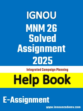IGNOU MNM 26 Solved Assignment 2025