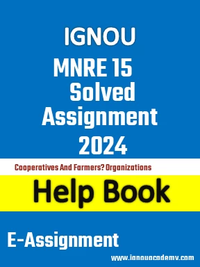 IGNOU MNRE 15 Solved Assignment 2024