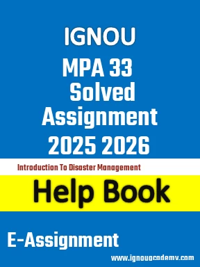 IGNOU MPA 33 Solved Assignment 2025 2026